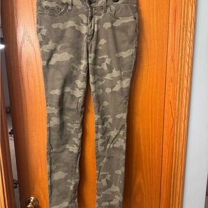 Olive Camo Skinny Jeans for Women Sonoma size 12 long